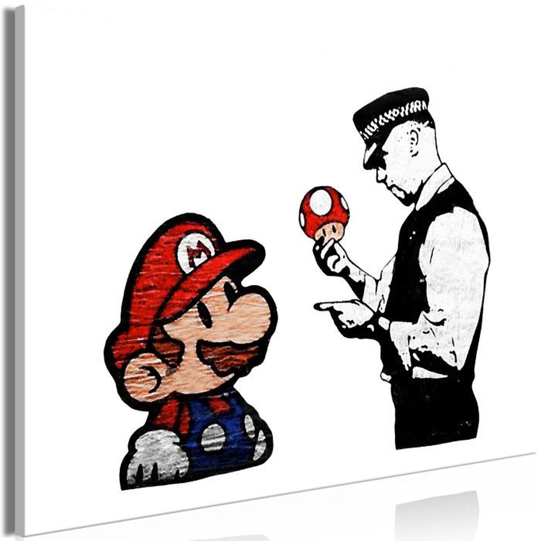 Paris Prix Tableau Imprimé  Banksy - Mushroom Picker Wide. Coloris disponibles : Multicolore