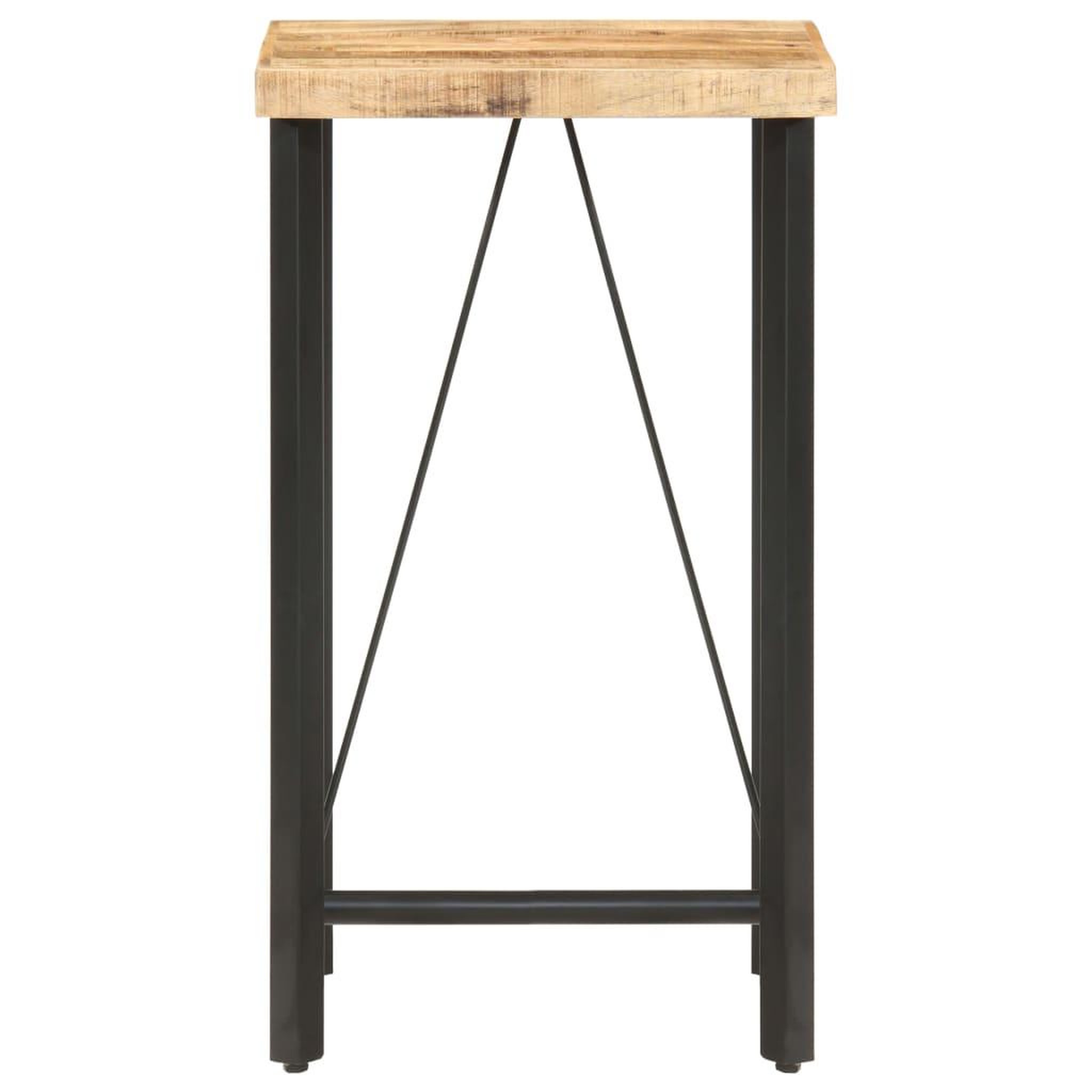 Voir la diapositive 2 : VIDAXL Table de bar 60x60x107 cm Bois de manguier brut