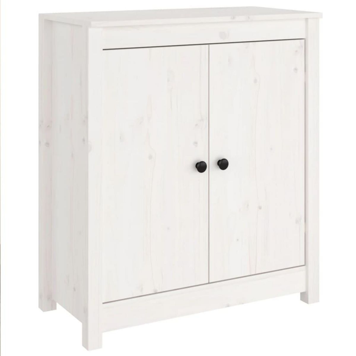 VIDAXL Buffet blanc 70x35x80 cm bois massif de pin