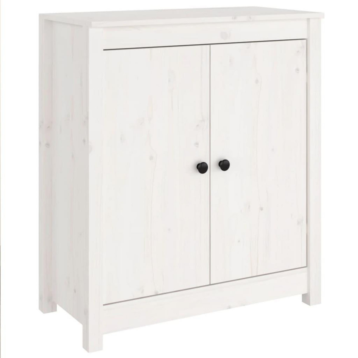 VIDAXL Buffet blanc 70x35x80 cm bois massif de pin