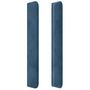 Voir la diapositive 4 : VIDAXL Tete de lit avec oreilles Bleu fonce 203x16x118/128 cm Velours