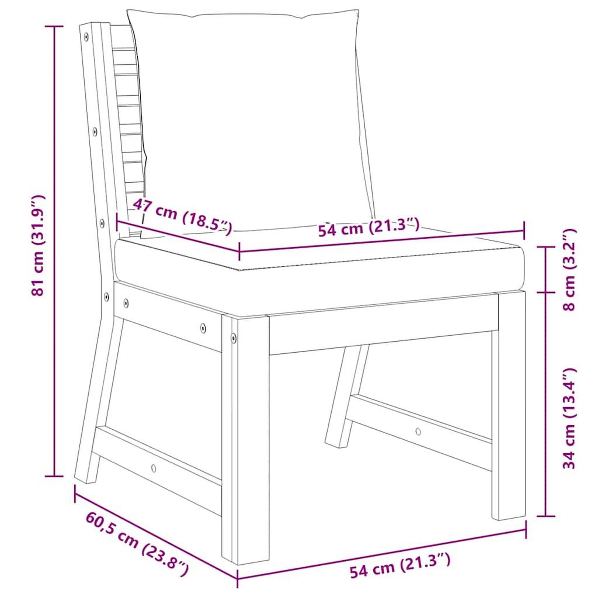 Voir la diapositive 6 : VIDAXL Canape central sectionnel avec coussin gris fonce Bois d'acacia