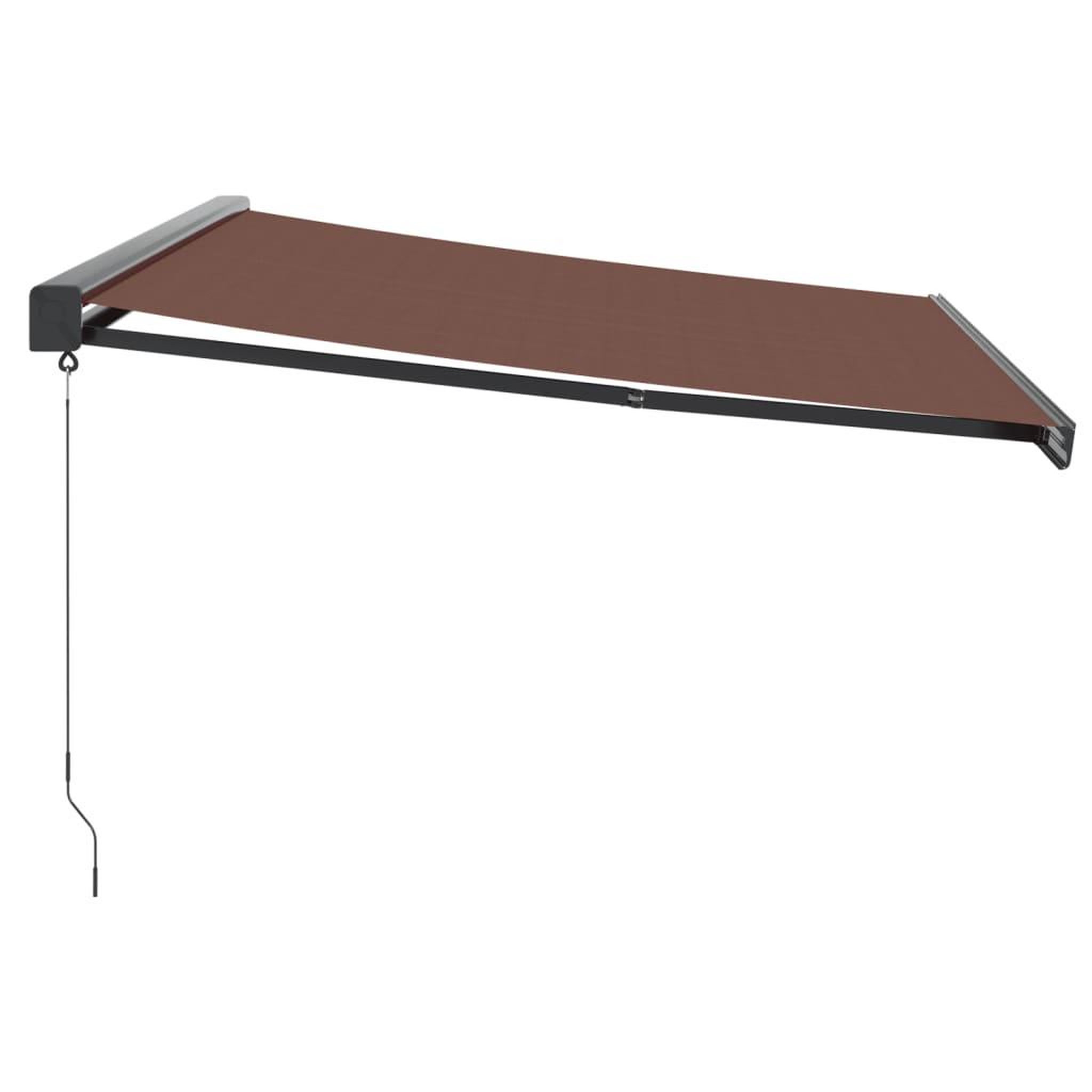 Voir la diapositive 4 : VIDAXL Auvent manuel retractable marron 400x300 cm