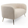 Voir la diapositive 2 : Paris Prix Canapé 2 Places Bouclette  Reuben  128cm Beige