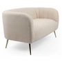 Voir la diapositive 2 : Paris Prix Canapé 2 Places Bouclette  Reuben  128cm Beige