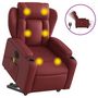 Voir la diapositive 2 : VIDAXL Fauteuil inclinable de massage electrique rouge bordeaux