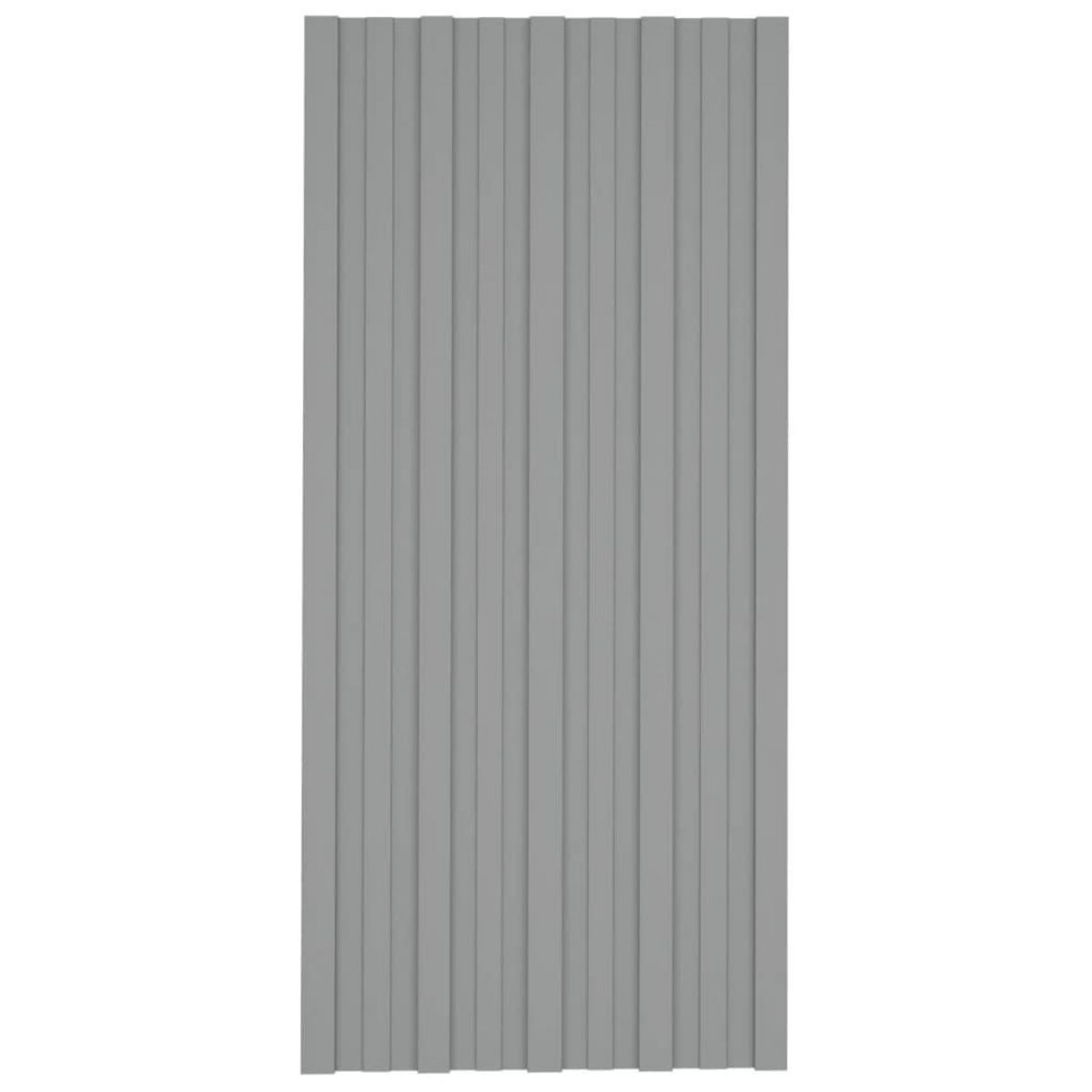 VIDAXL Panneaux de toiture 12 pcs Acier galvanise Gris 100x45 cm