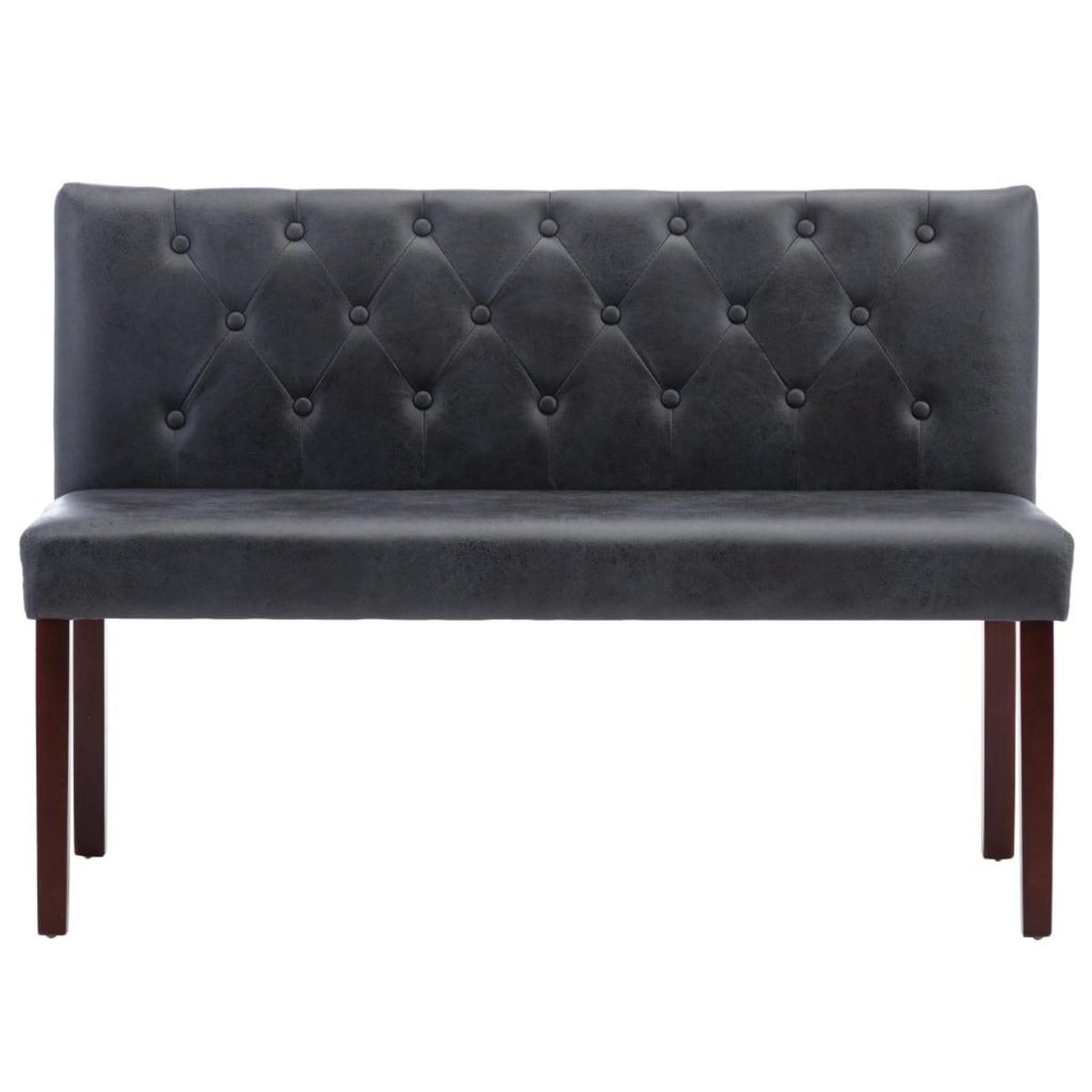 VIDAXL Banc 120 cm Gris Similicuir daim