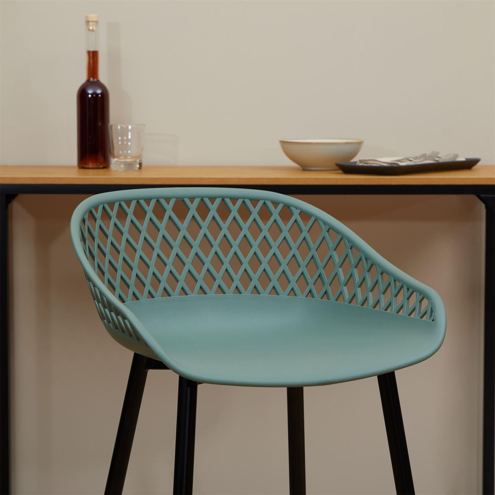 Voir la diapositive 4 : IDIMEX Lot de 2 tabourets de bar IREK, en plastique