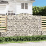 VIDAXL Paniers a gabions arques 8 pcs 300x50x200/220 cm Fer galvanise
