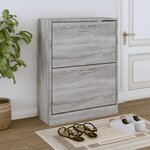 VIDAXL Armoire a chaussures Sonoma gris 63x24x81 cm Bois d'ingenierie