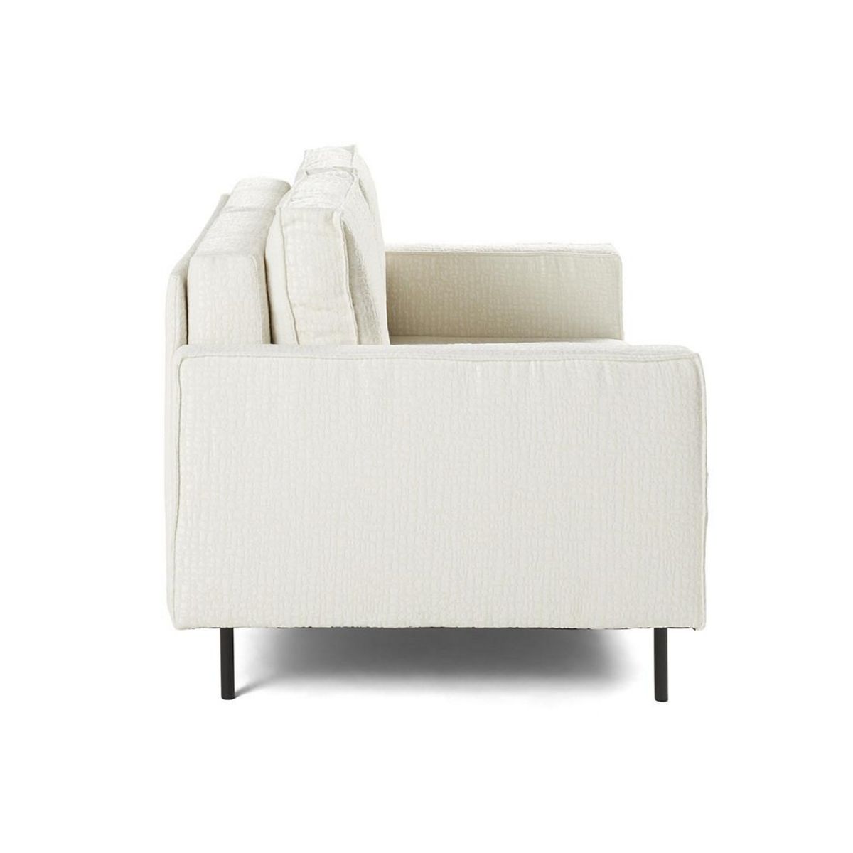 LISA DESIGN Charlie - canapé droit 2 places - en tissu velours relief