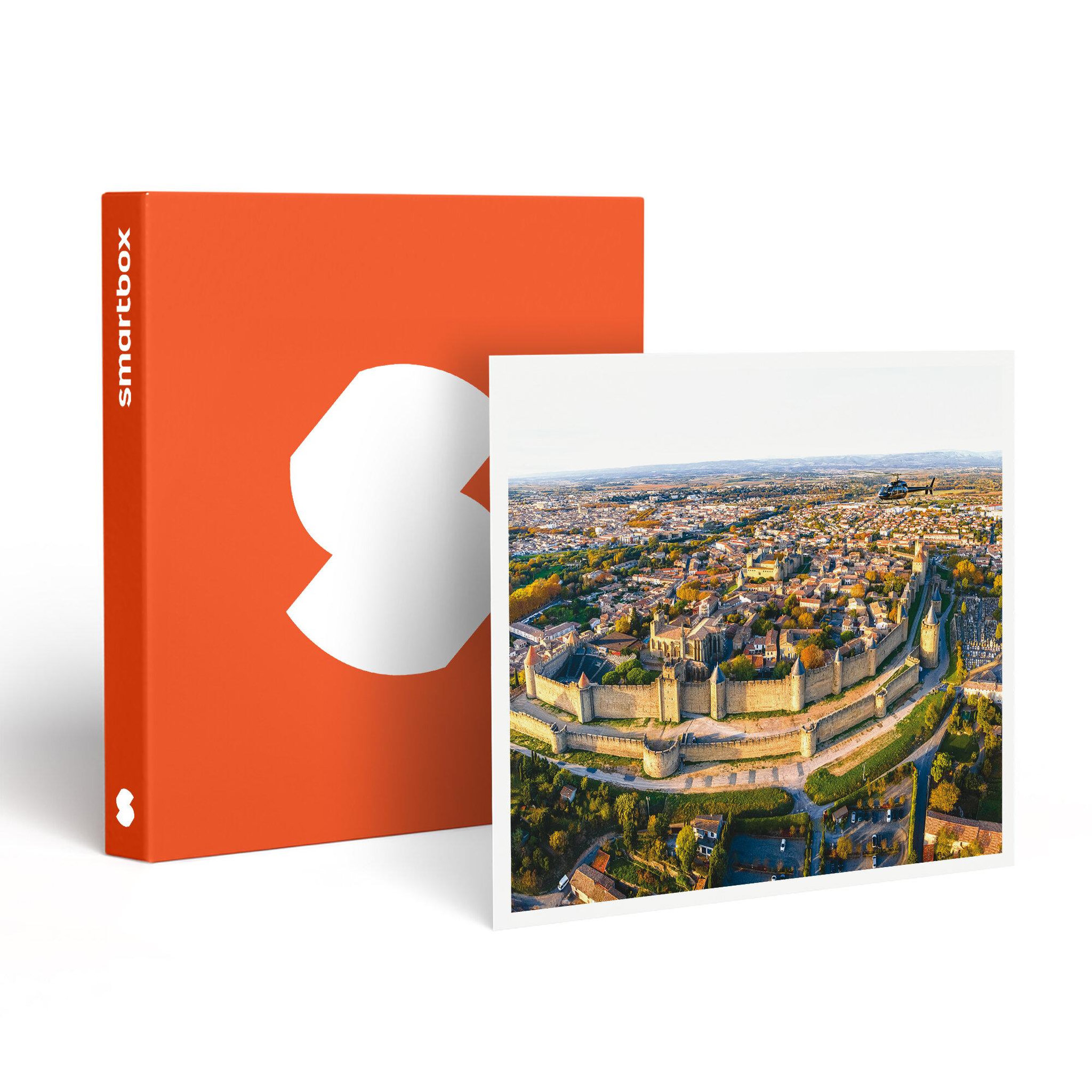 Smartbox Vol en hélicoptère de 20 min pour 2 personnes au-dessus de carcassonne et ses environs - coffret cadeau sport & aventure