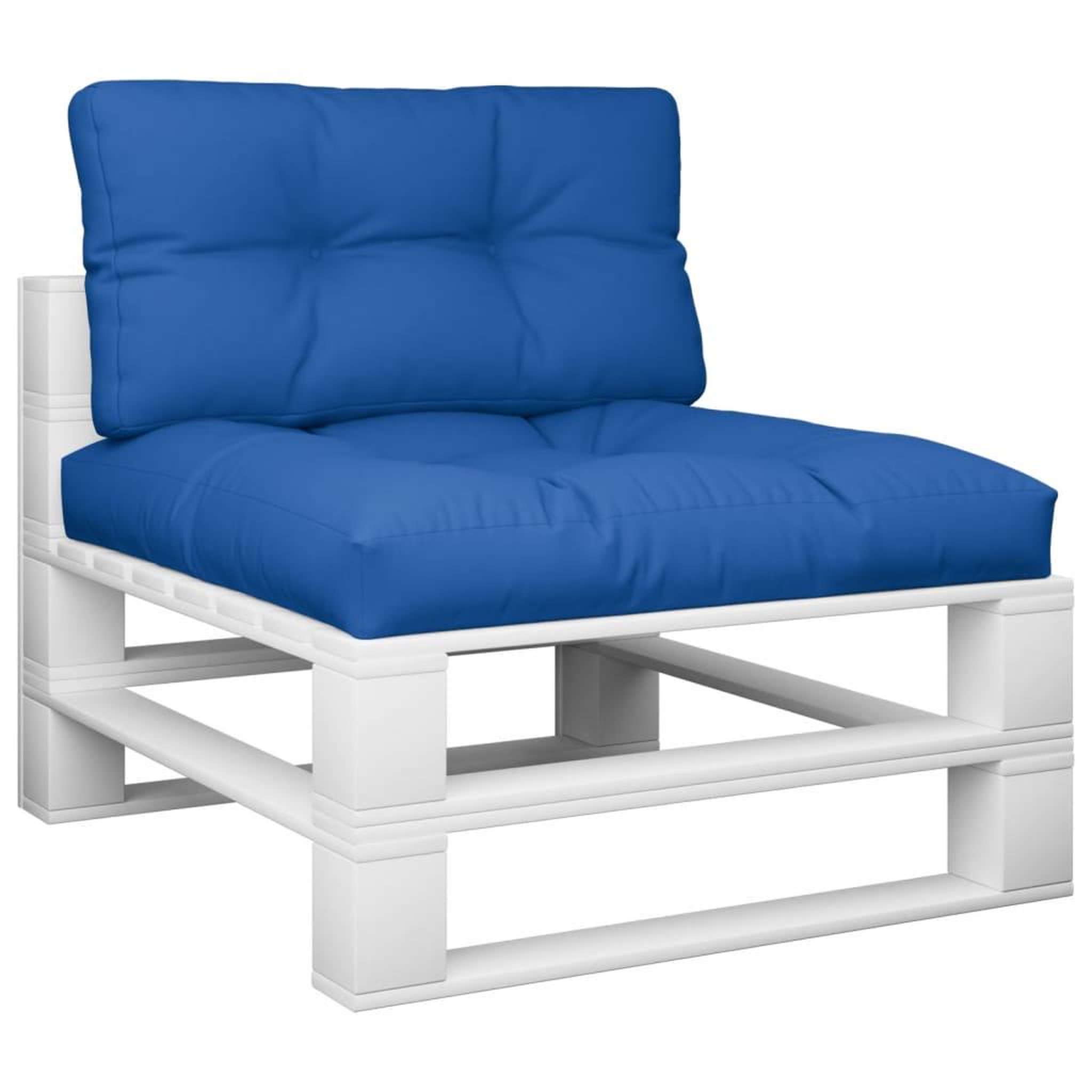 Voir la diapositive 3 : VIDAXL Coussins de palette lot de 2 bleu royal tissu