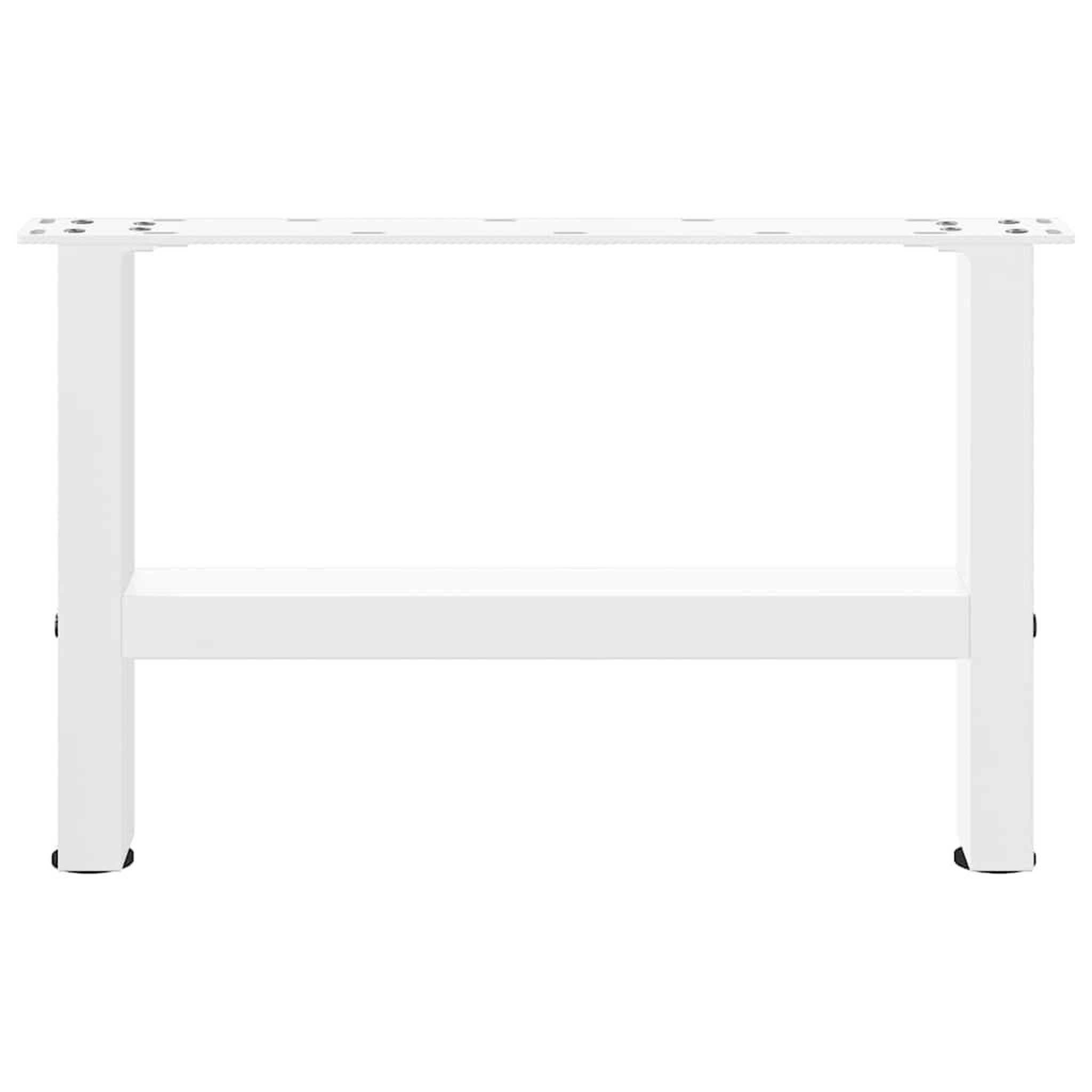 Voir la diapositive 5 : VIDAXL Pieds de table basse blanc 2 pcs 50x(30-31) cm acier