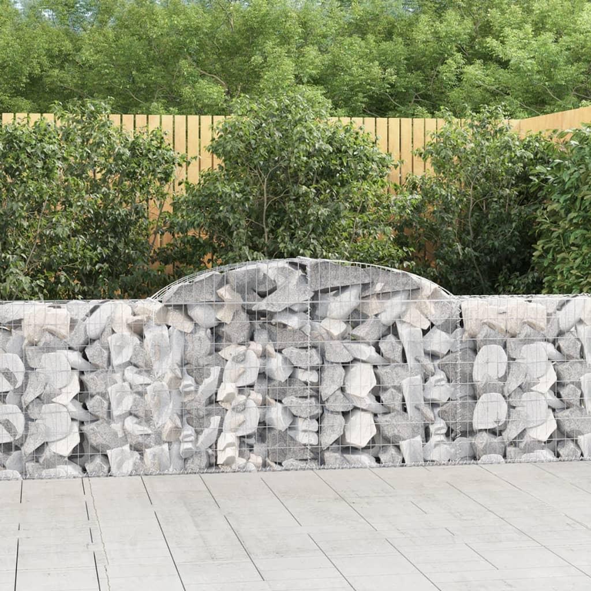 VIDAXL Paniers a gabions arques 8 pcs 300x30x80/100 cm fer galvanise