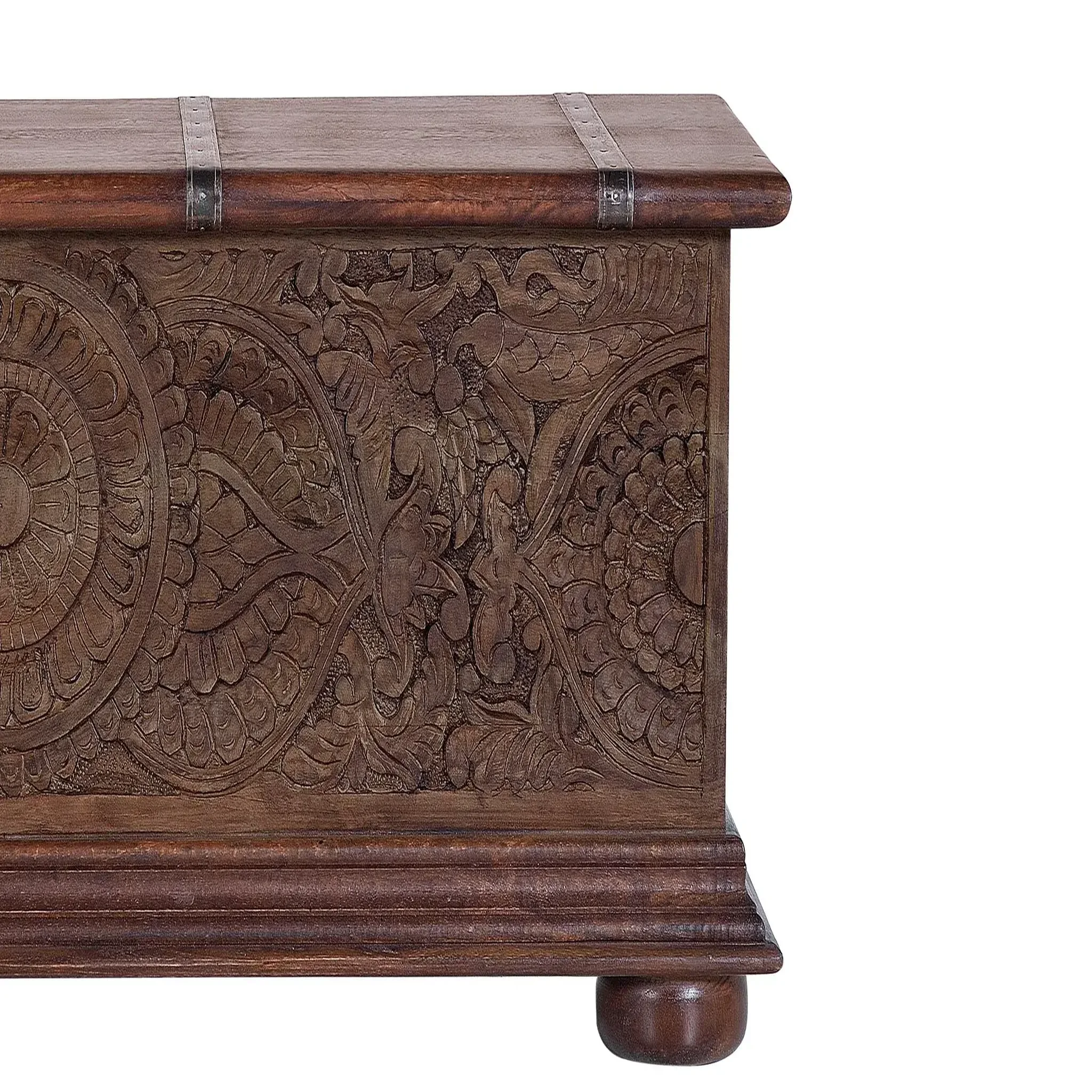 Voir la diapositive 3 : GINER Y COLOMER SL Coffre en bois de manguier 116 cm style rustique ethnique