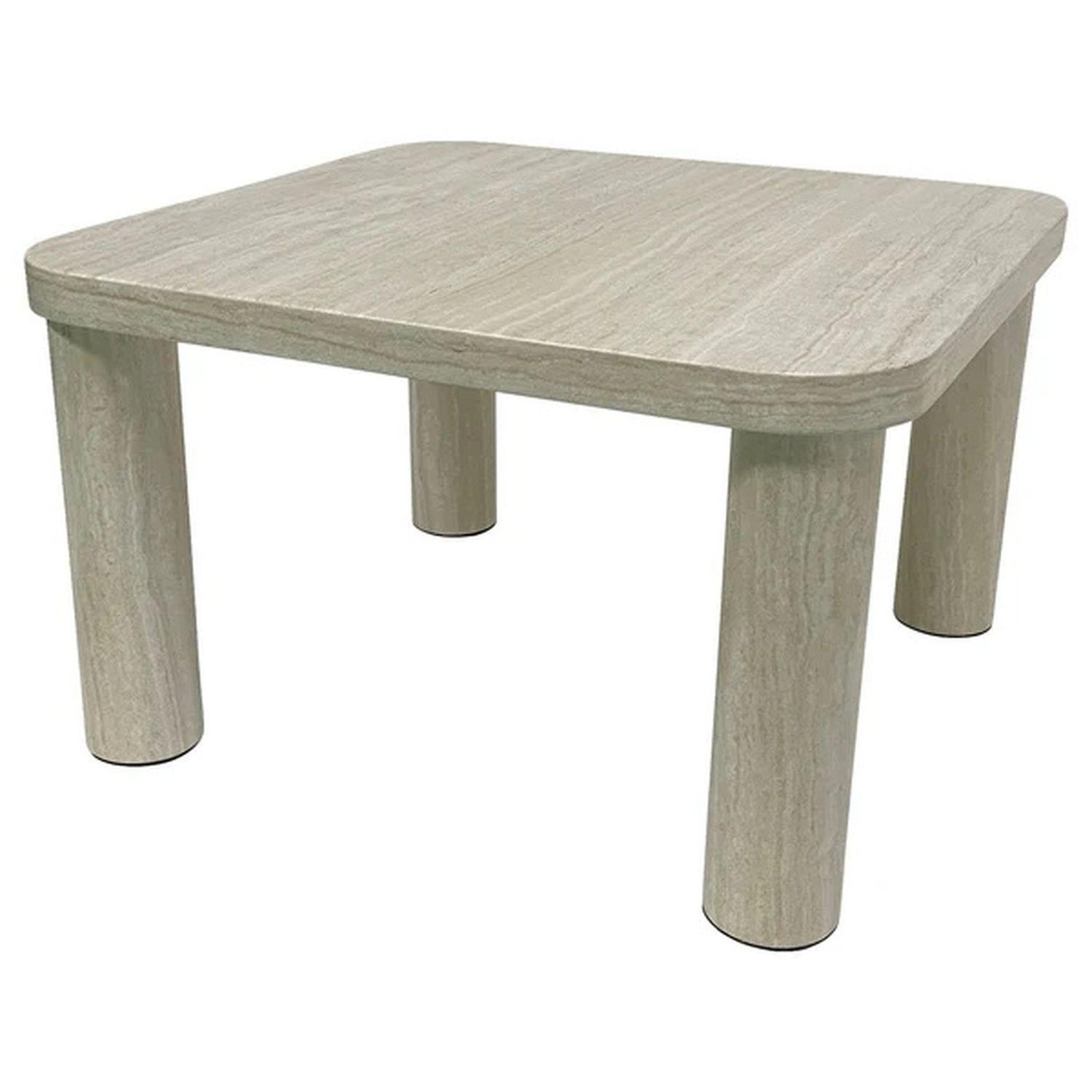 Voir la diapositive 2 : TOILINUX Table basse carrée effet marbre göran - gris