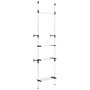 Voir la diapositive 1 : VIDAXL Systeme de garde-robe telescopique barres et etagere Aluminium