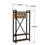 Voir la diapositive 4 : TOILINUX Porte manteau design industriel Sapphire - L. 90 x H. 180 cm - Noir