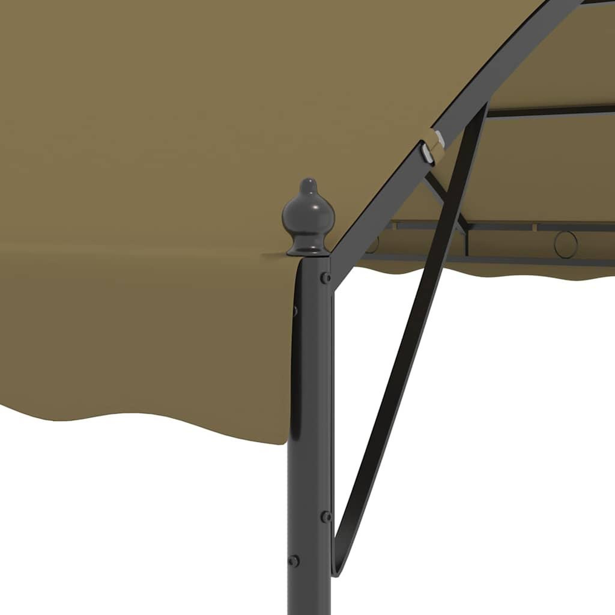 Voir la diapositive 6 : VIDAXL Belvedere 4x3x2,6 m Taupe 180 g/m^2