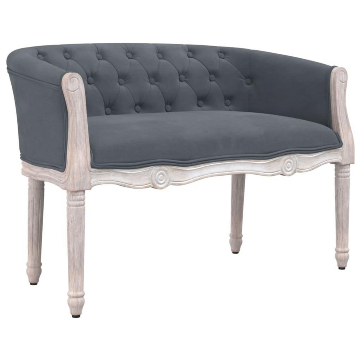 VIDAXL Banc Gris fonce 98x56x69 cm Velours