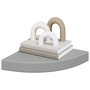 Voir la diapositive 4 : VIDAXL Etagere d'angle flottante gris 25x25x3,8 cm MDF