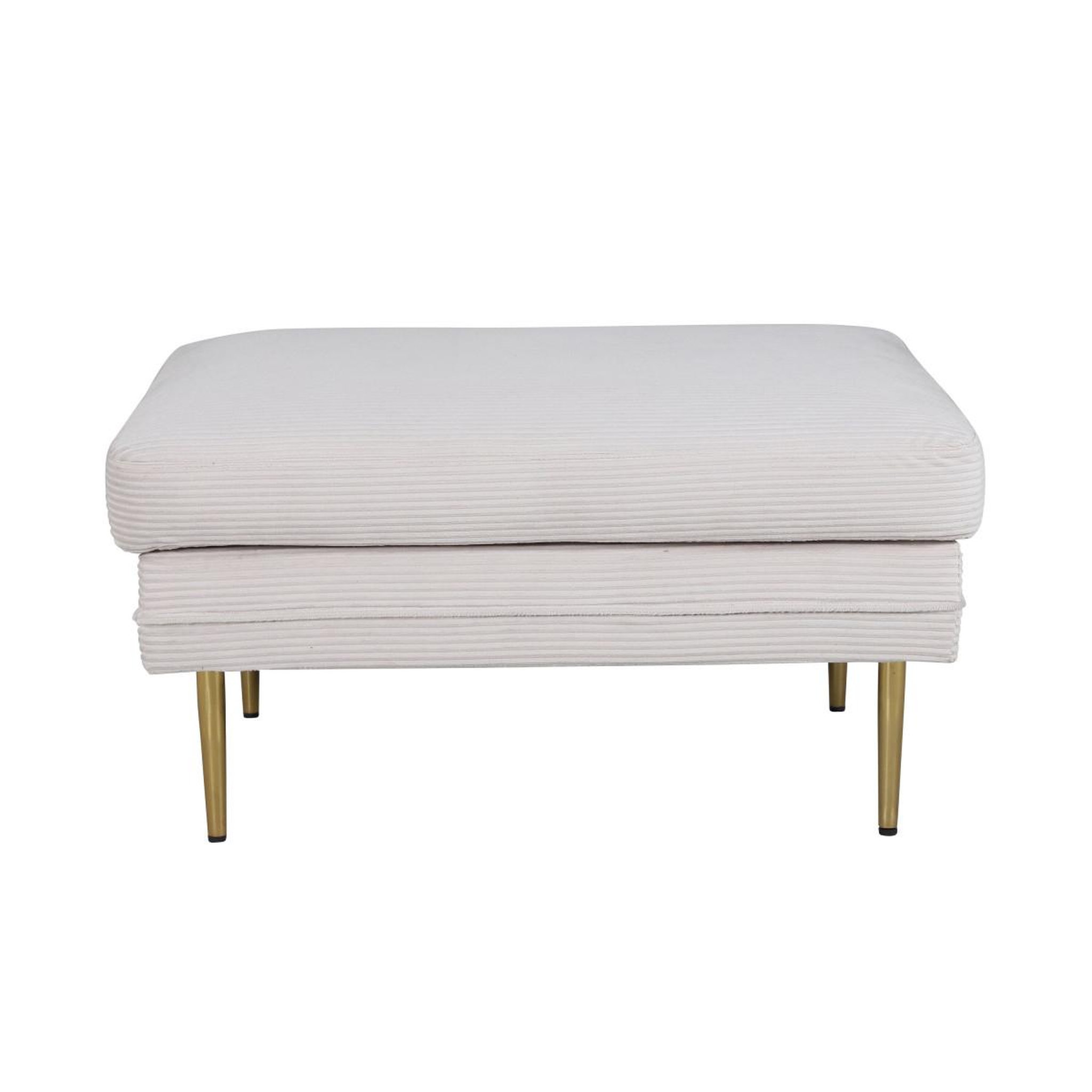 Voir la diapositive 2 : Paris Prix Pouf en velours côtelé  boom  90cm beige