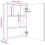 Voir la diapositive 6 : VIDAXL Armoire de salle de bain a miroir LED 50x13x70 cm