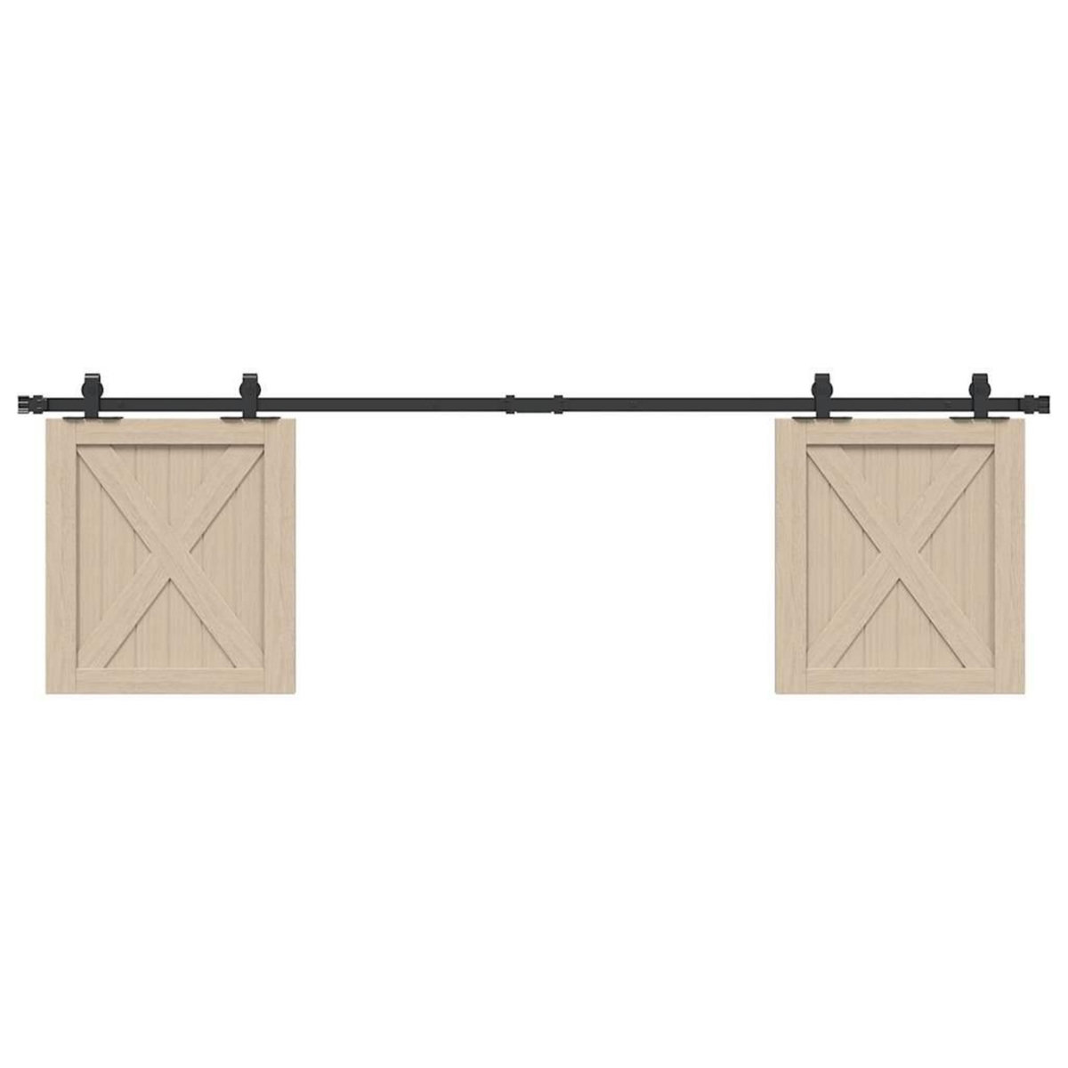 VIDAXL Kit de porte d'armoire coulissante 183 cm acier au carbone