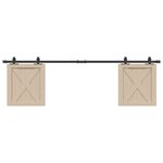 VIDAXL Kit de porte d'armoire coulissante 183 cm acier au carbone