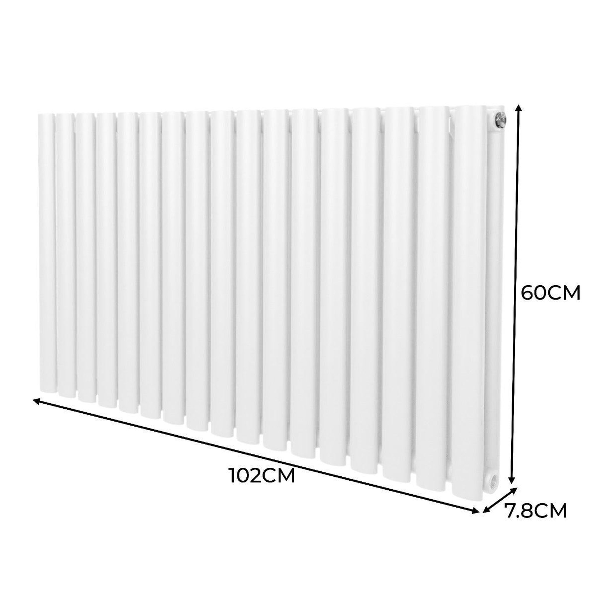 Voir la diapositive 5 : MONSTERSHOP Radiateur à colonnes ovales, 2 panneaux - 600 x 1020 mm