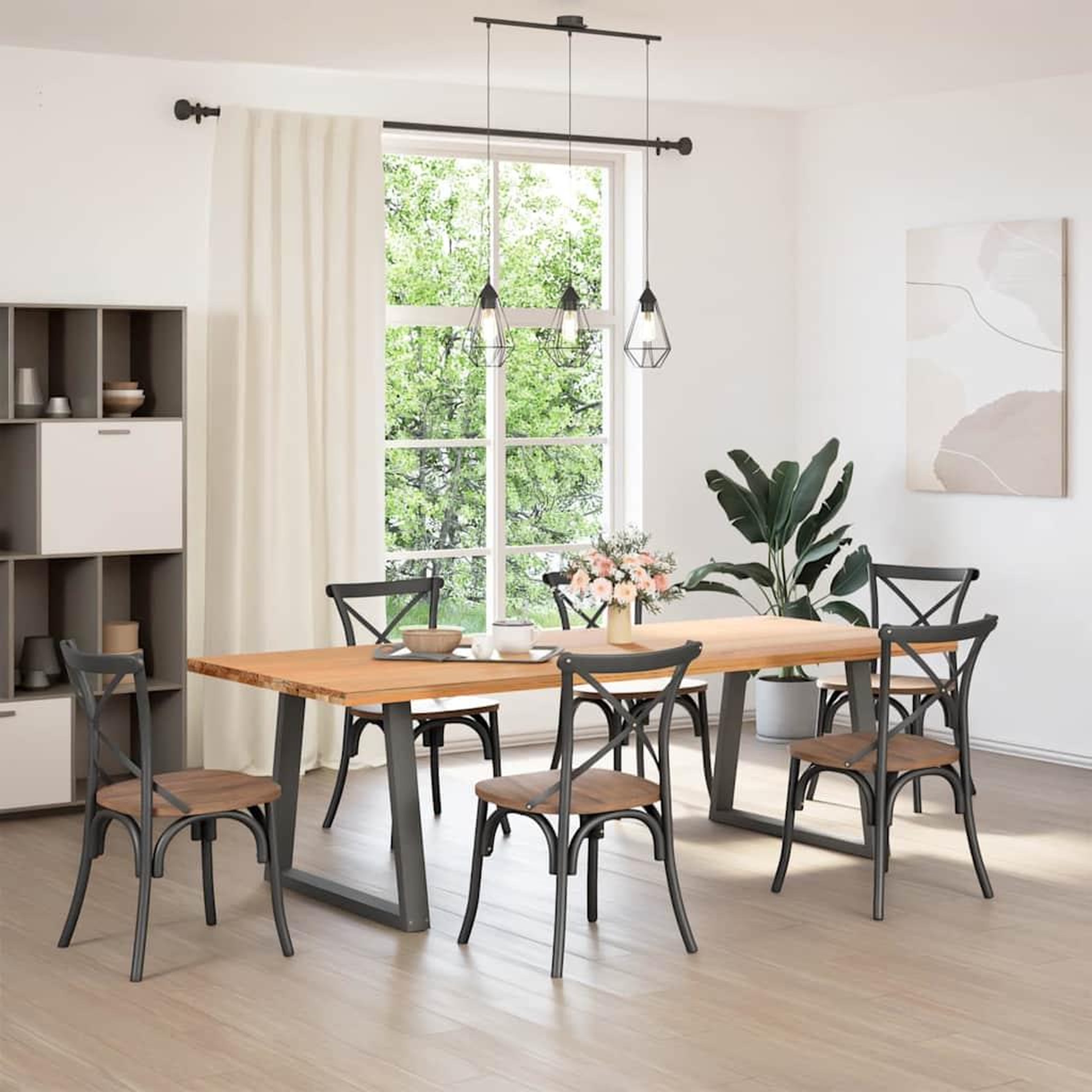 Voir la diapositive 2 : VIDAXL Pieds de table a manger forme de V 2 pcs 80x(72-73,3) cm acier