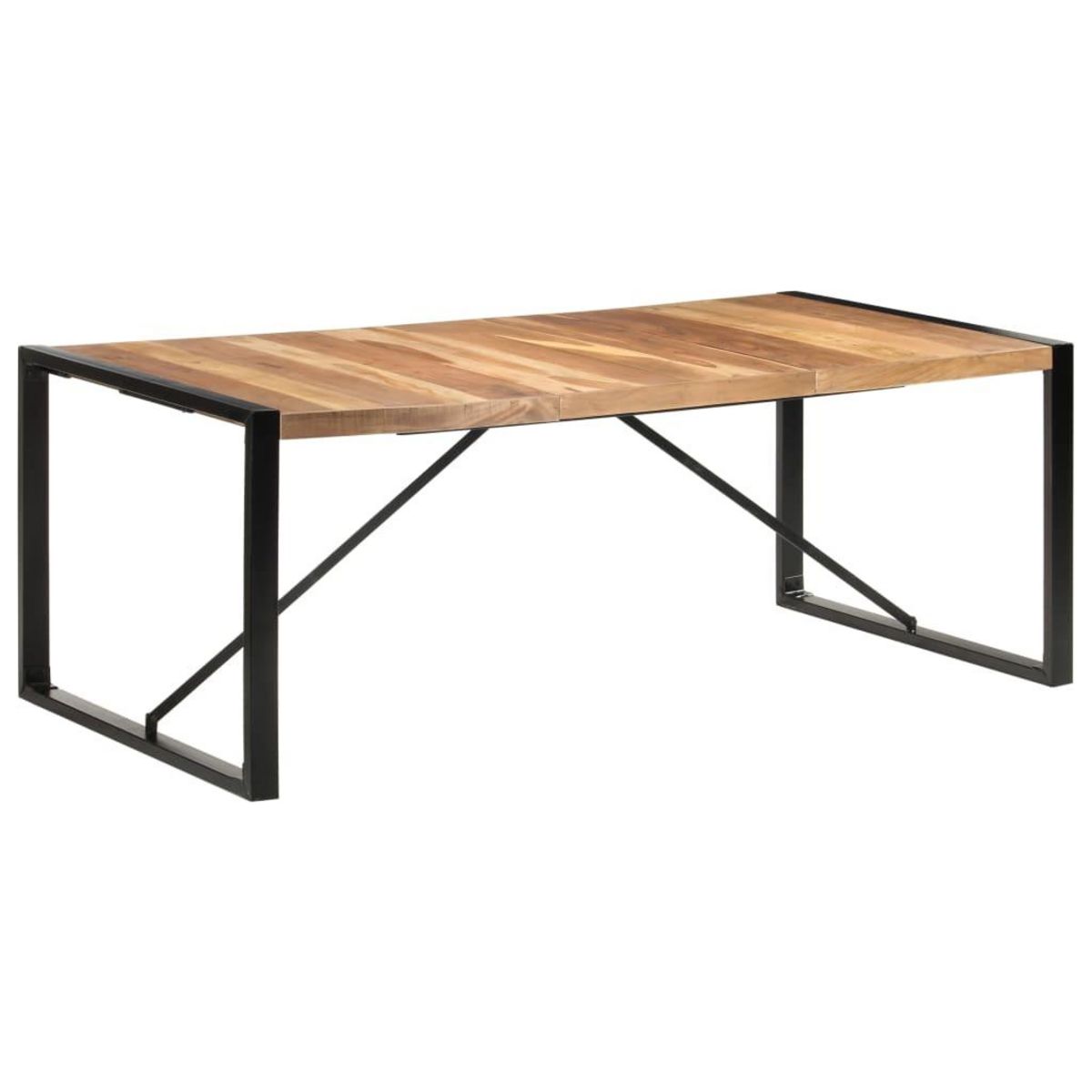 VIDAXL Table a manger 200x100x75 cm bois massif