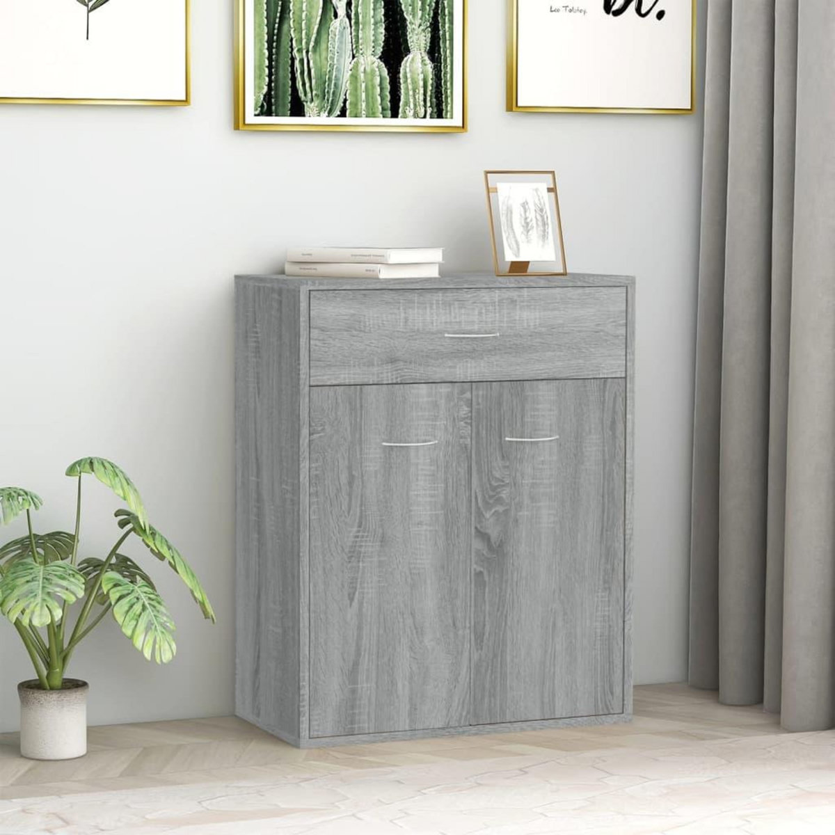 VIDAXL Buffet Sonoma gris 60x30x75 cm Bois d'ingenierie