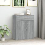 VIDAXL Buffet Sonoma gris 60x30x75 cm Bois d'ingenierie