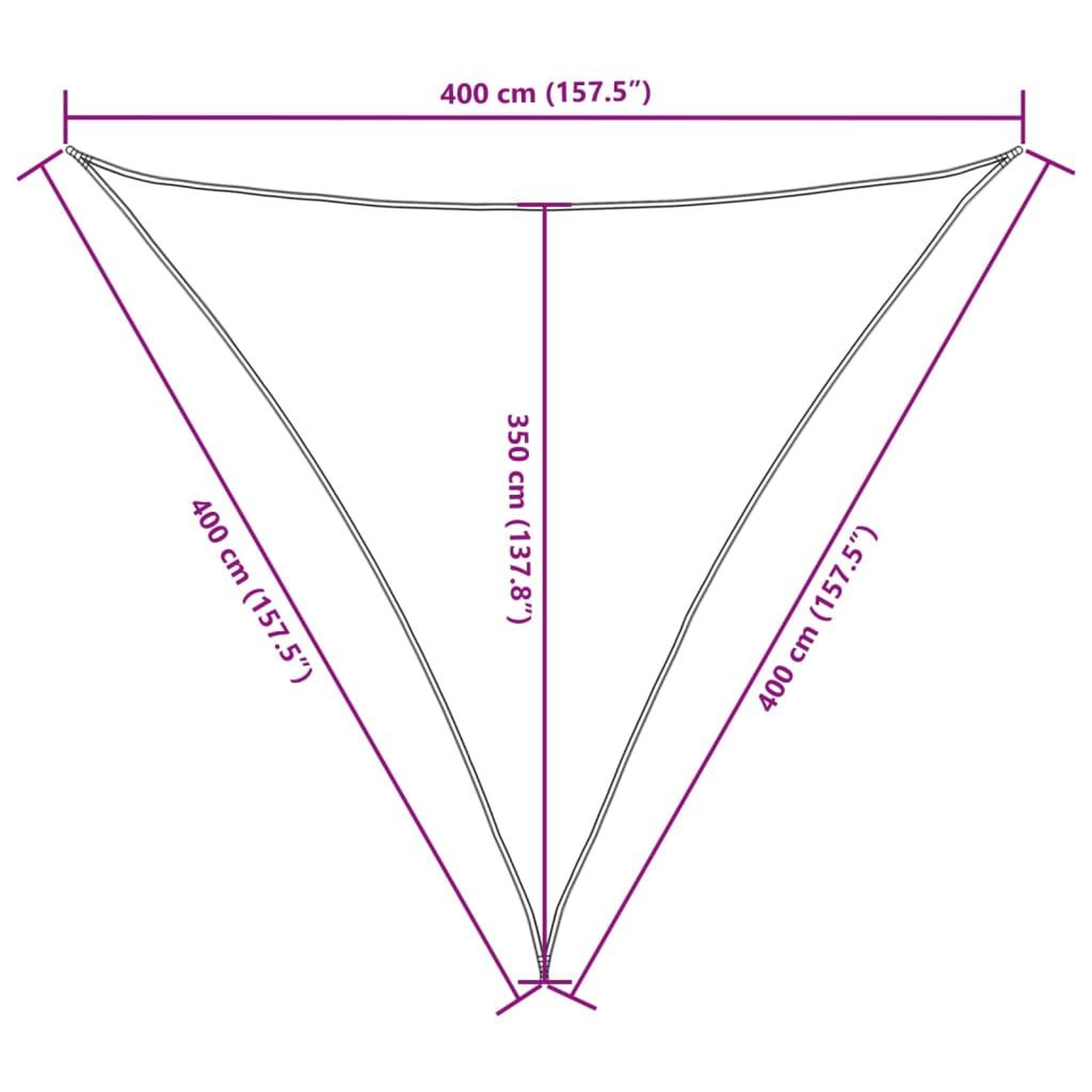 Voir la diapositive 6 : VIDAXL Voile de parasol tissu oxford triangulaire 4x4x4 m noir
