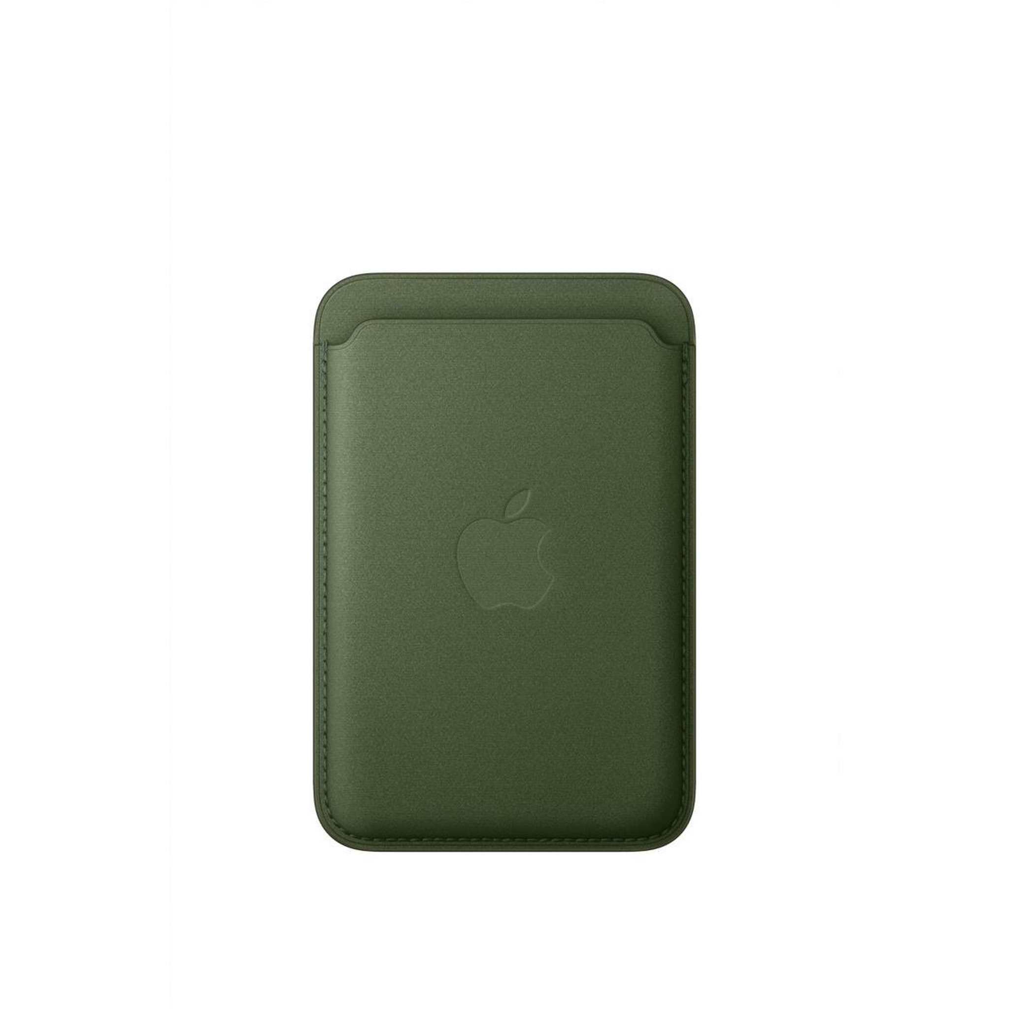 APPLE Porte-cartes magsafe tissage fin vert mousse