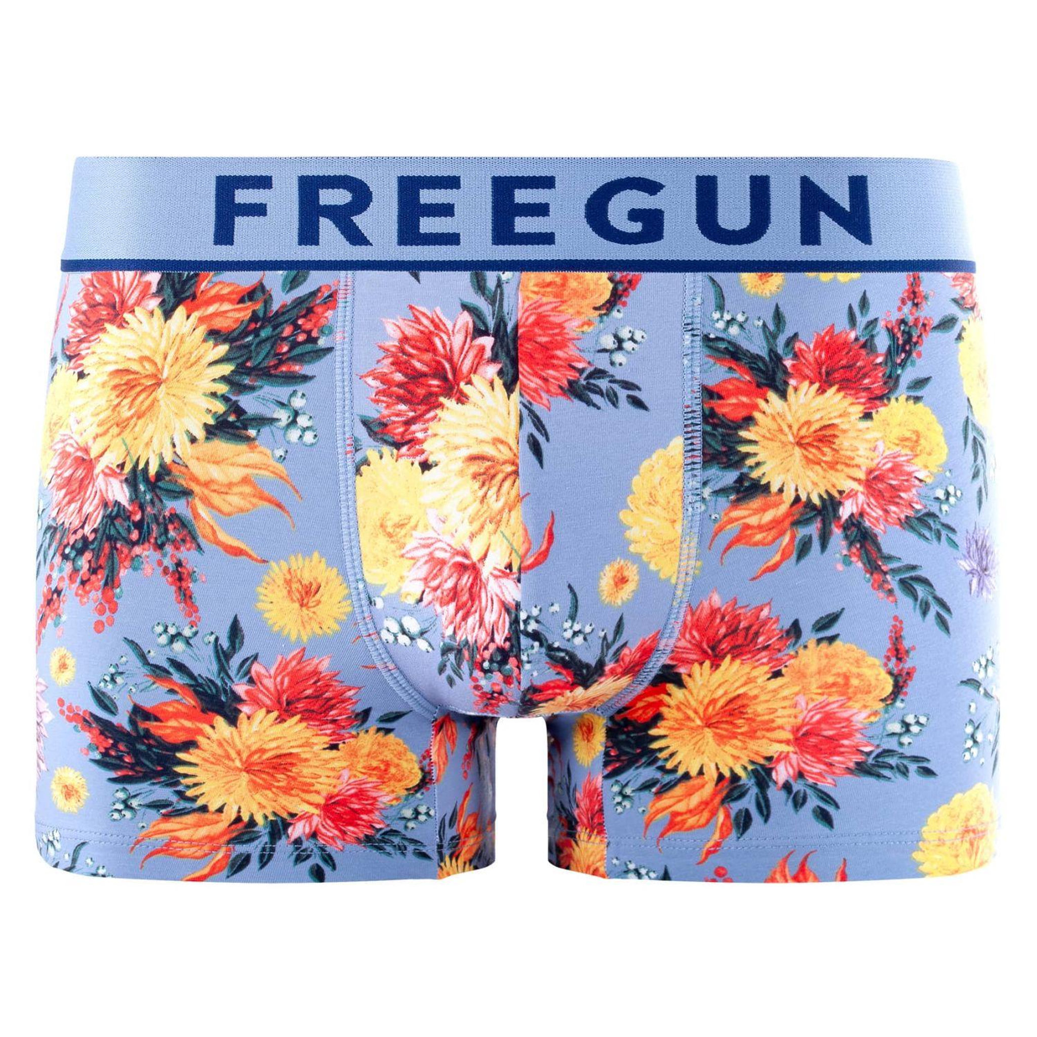 Voir la diapositive 3 : FREEGUN Lot de 4 boxers homme en coton Signature Sergio
