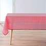 Voir la diapositive 1 : Paris Prix Nappe Antitache Imprimé  Vichy  150x150cm Rouge