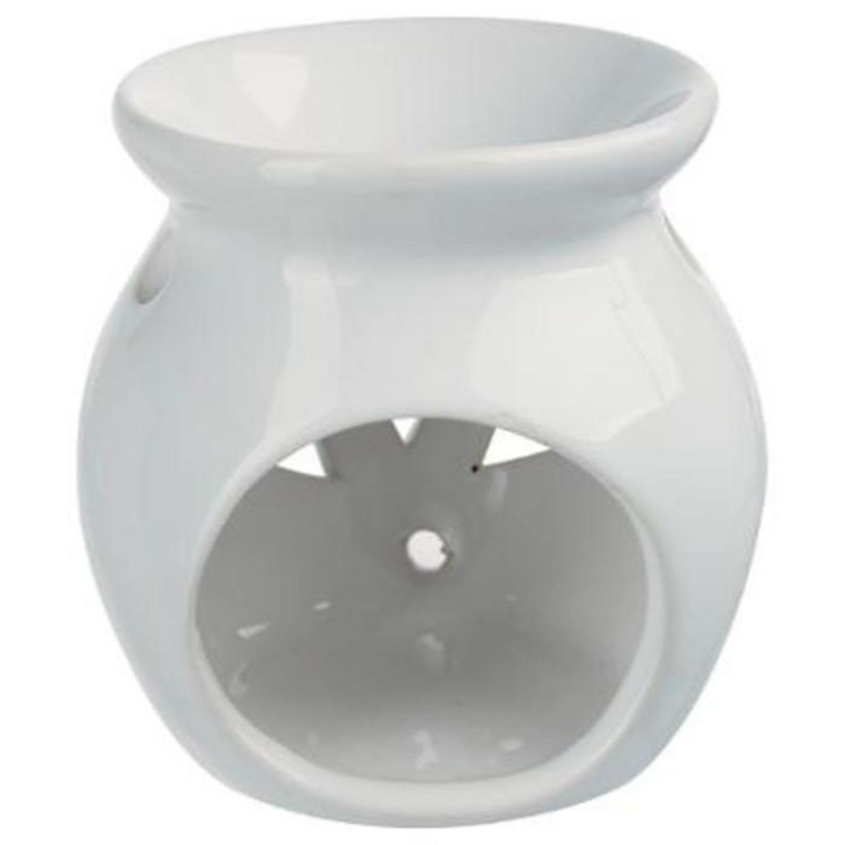 COMPTOIR DE LA BOUGIE Brûle-Parfum & 12 Flacons d'Huiles 10ml Blanc