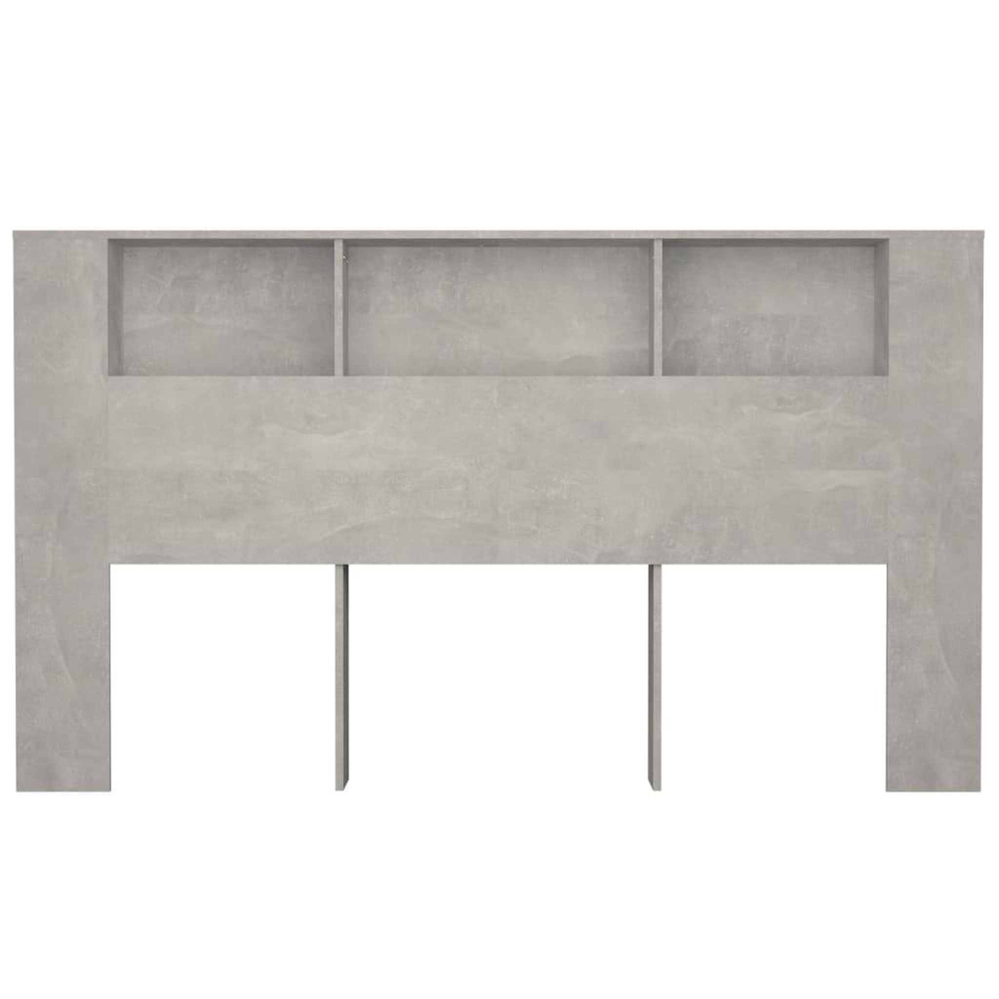 Voir la diapositive 4 : VIDAXL Armoire de tete de lit Gris beton 180x18,5x104,5 cm