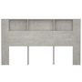 Voir la diapositive 4 : VIDAXL Armoire de tete de lit Gris beton 180x18,5x104,5 cm