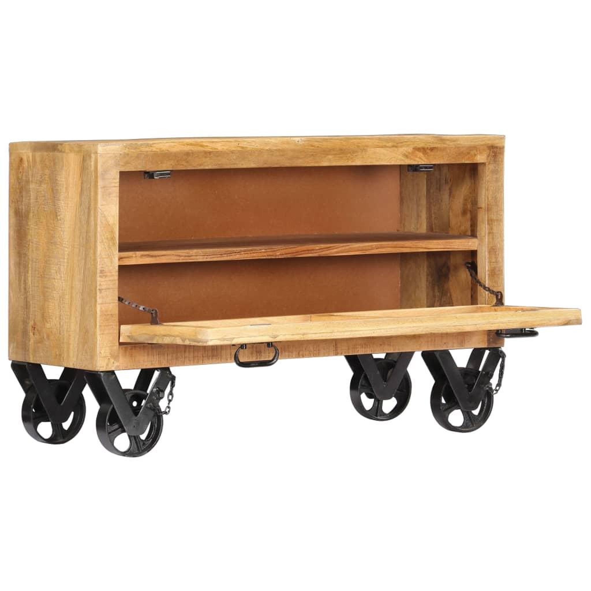 Voir la diapositive 5 : VIDAXL Armoire a chaussures 86x35x55 cm bois de manguier solide