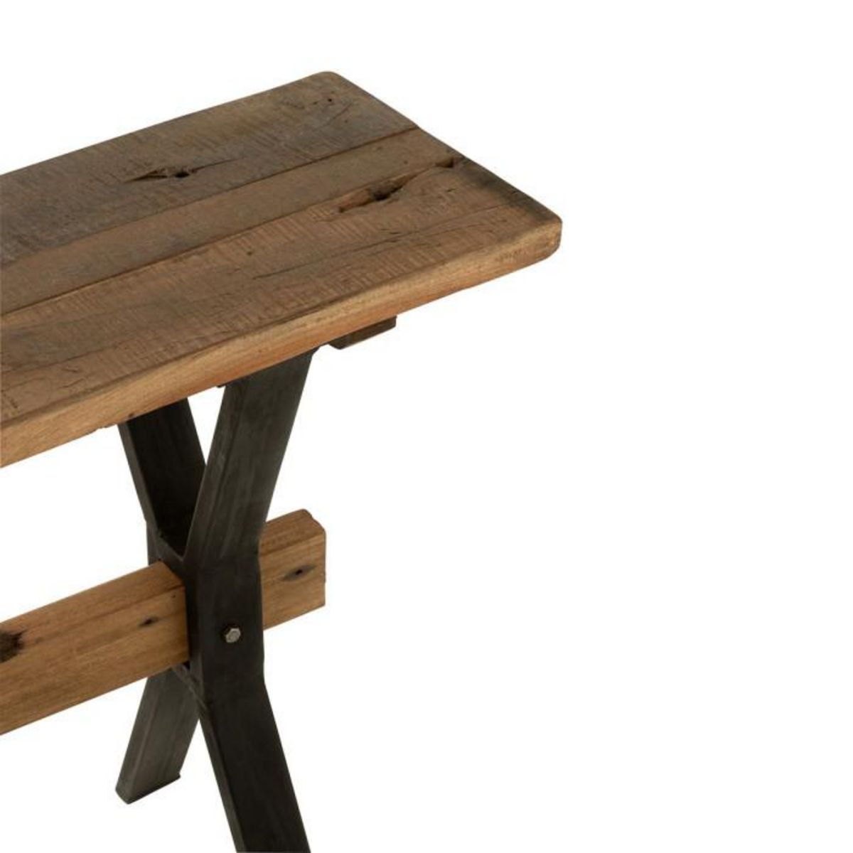 Paris Prix Console en Bois Vieilli  Fannie  120cm Marron