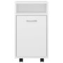 Voir la diapositive 4 : VIDAXL Armoire laterale avec roues Blanc 33x38x60 cm Bois d'ingenierie