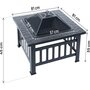 Voir la diapositive 4 : Habitat et Jardin Brasero barbecue 3 en 1 avec couvercle anti braise  Flaméo  - Noir
