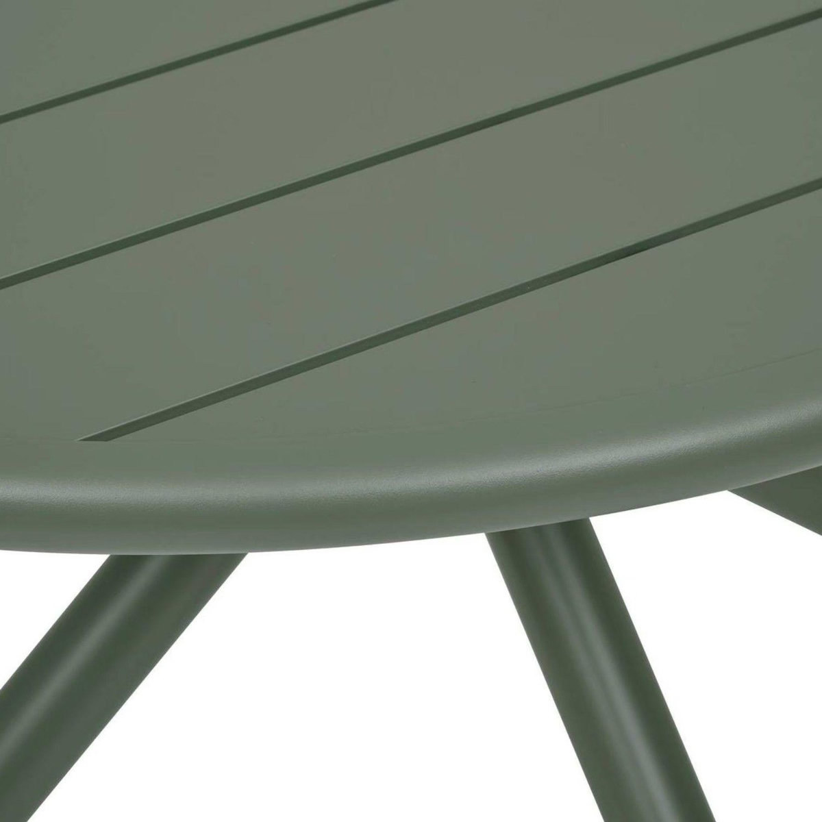 HESPERIDE Table de jardin ronde en aluminium 4 places NEBULLIA