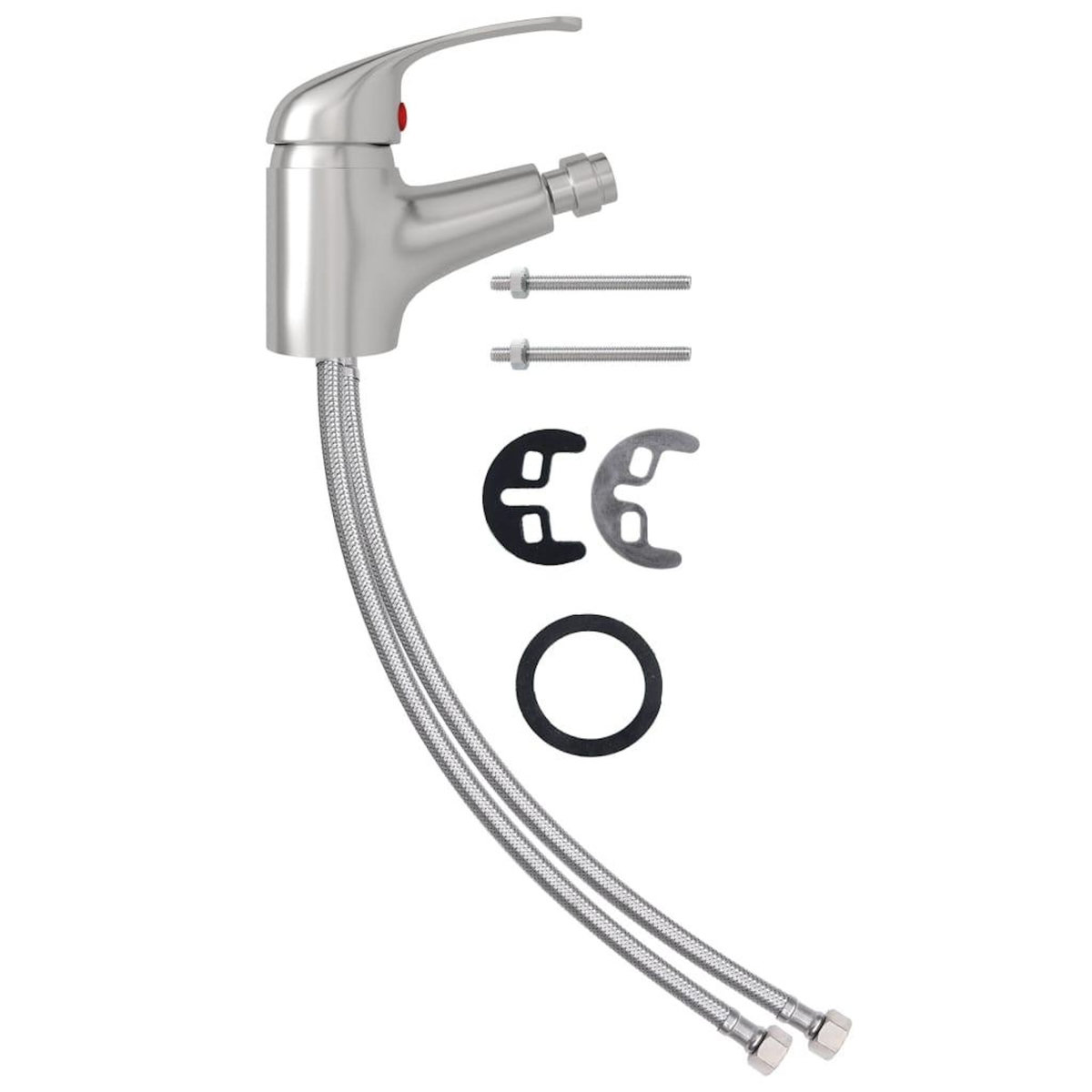 VIDAXL Mitigeur de bidet de salle de bain Argente 13x12 cm