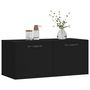 Voir la diapositive 3 : VIDAXL Armoire murale noir 80x36,5x35 cm bois d'ingenierie